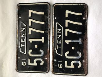 1961 Tennessee license plate