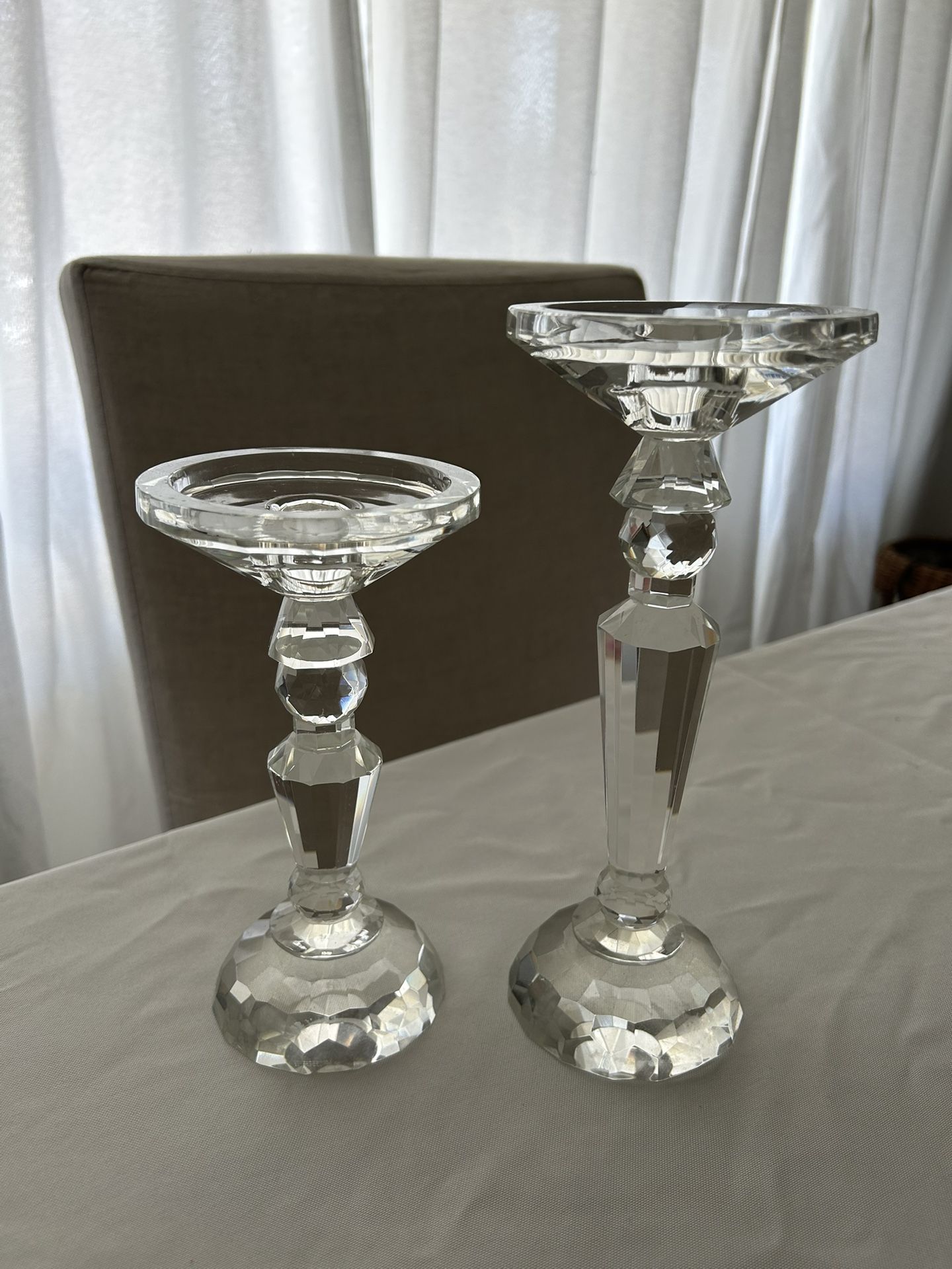 Glass Crystal Candlesticks Candle Holders