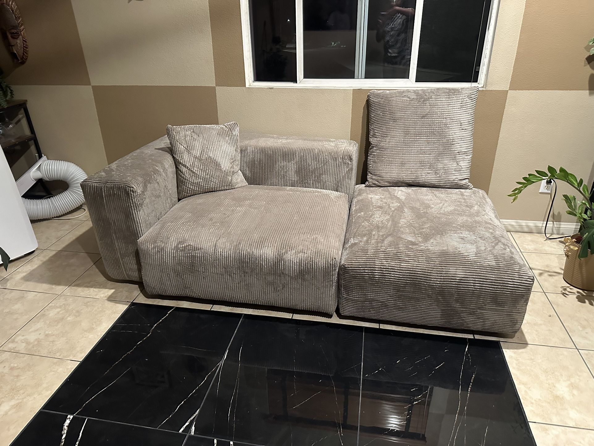 New Coach And Ottoman Set