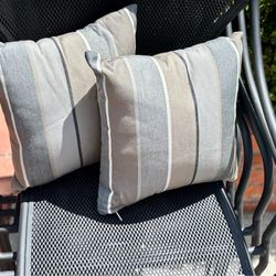 Beautiful Like New Sunbrella Patio Pillows 12”