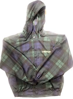 Vintage Nautica Plaid Windbreaker Sz Medium