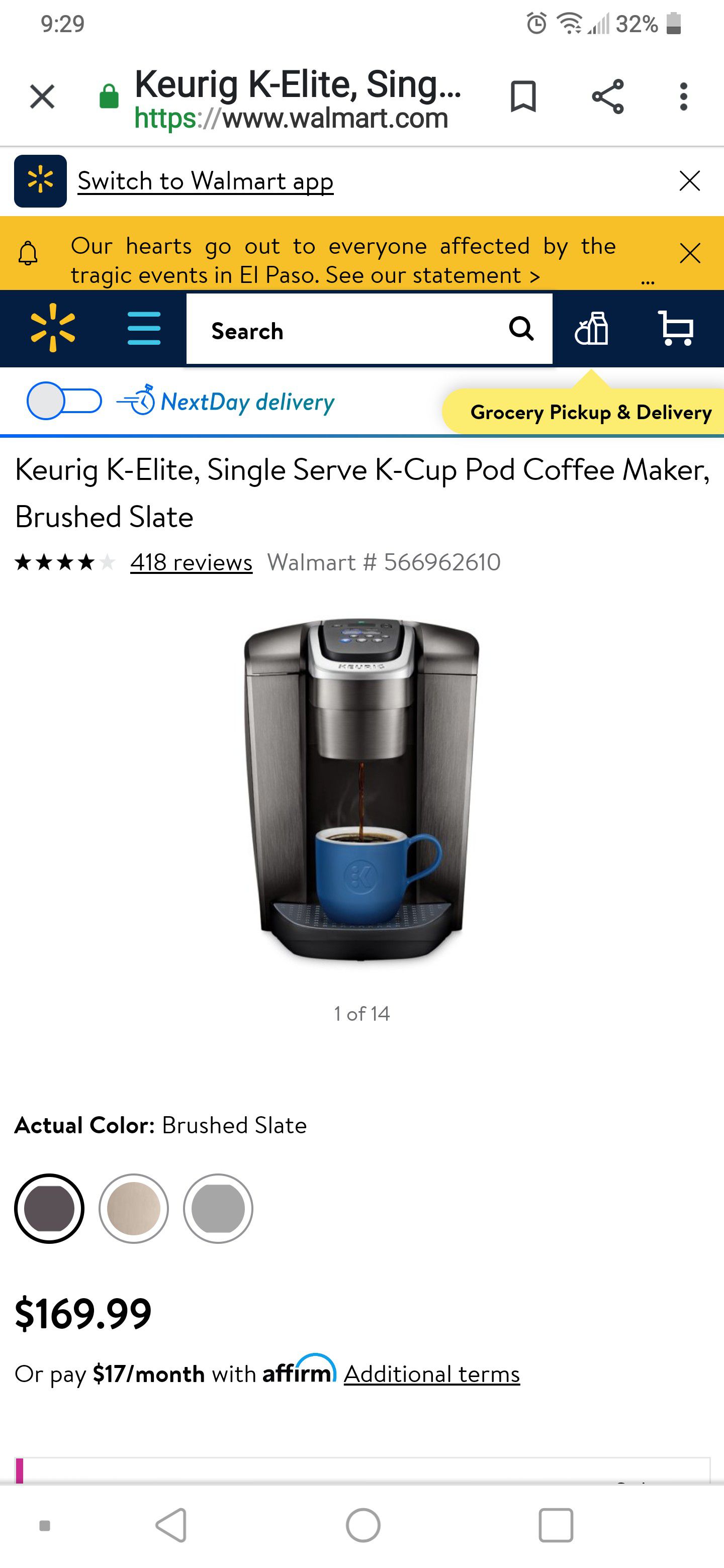 Keurig new K Elite coffee maker
