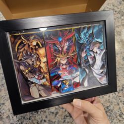 Yu Gi Oh Card stock cut 3D Poster Framed Wall Decor