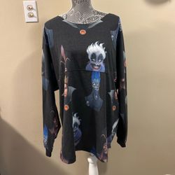 Disney Villains Up To No Good Long Sleeve Spirit Jersey Size XL