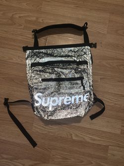 Supreme Waterproof Reflective Speckled Shoulder Bag Black Stone Cpfm 3m Side FW