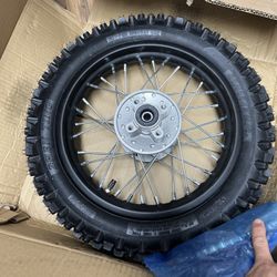 12" Rear Wheel Rim 80/100-12 Tire Fit Pit Dirt Bike 50/70/90/110/125/140cc