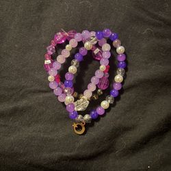 Purple glass bracelets