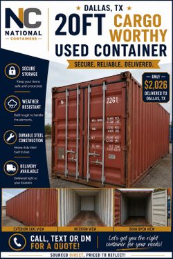 20FT Cargo Worthy Shipping Container – Dallas, TX