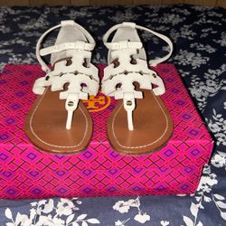 Tory Burch Ivory Phoebe Flat Thong 