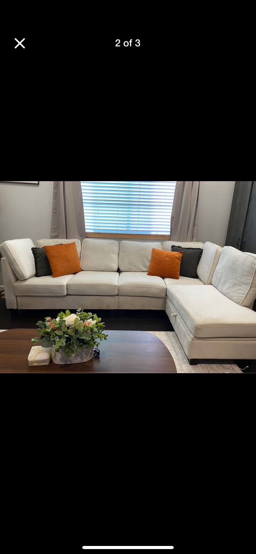 Suede Cream Couch