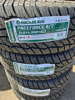 31x10.50r15 !!! ROCKBLADE A/T LT !!! $460 LAS 4 LLANTAS MONTADAS Y BALANCEO INCLUIDO 👌