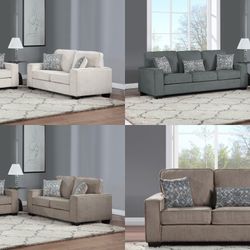 New. Sofa Sets 3 Colors. 