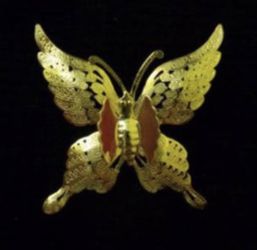 Great Vintage Pin of Butterfly Gold Tone 