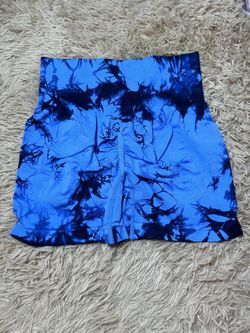 Tie Dye Workout Shorts for Women Seamless Scrunch Soft Active Shorts