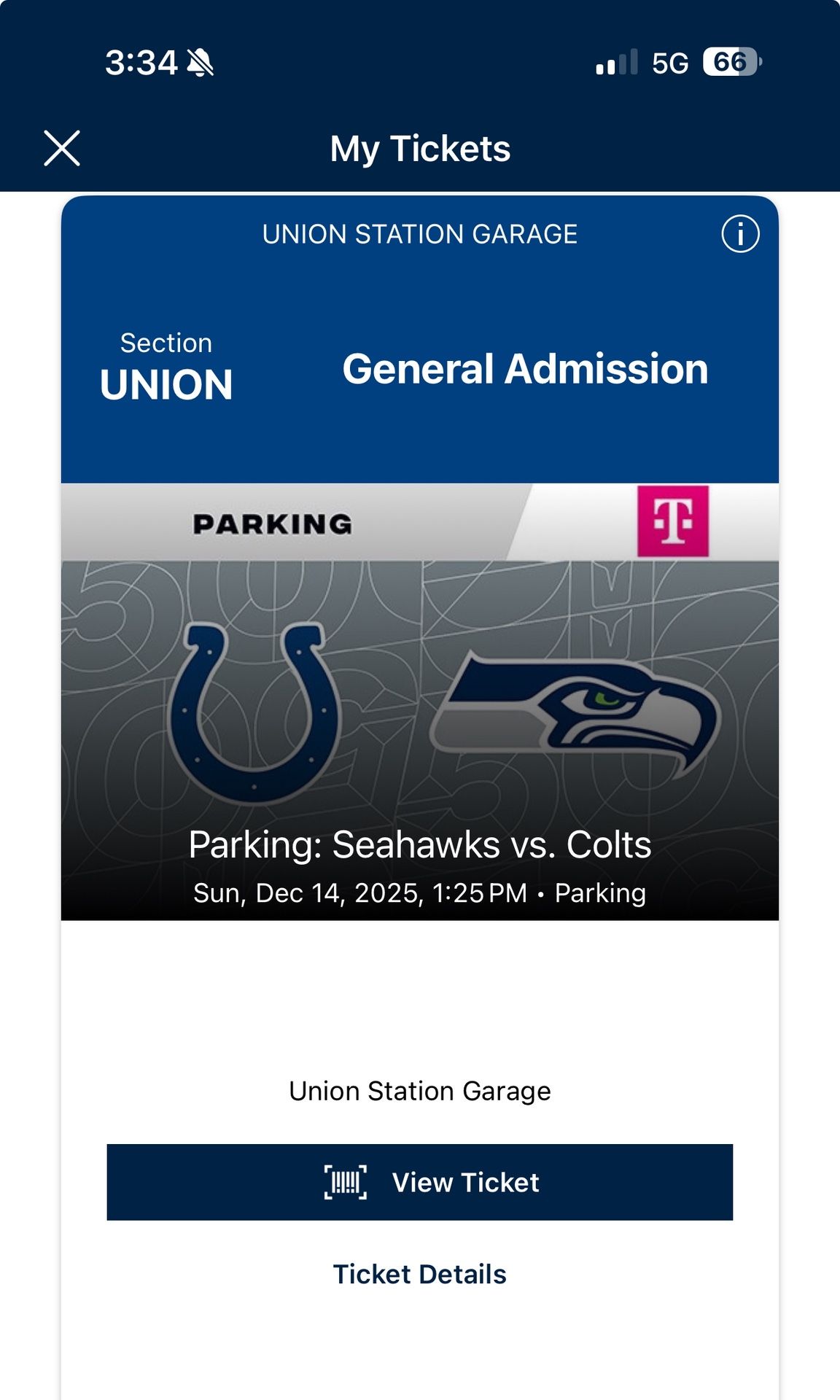Parking: Seahawks Vs Colts