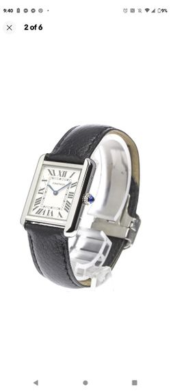 Cartier Tank Solo Steel White Strap Quartz Ladies Watch W1018255