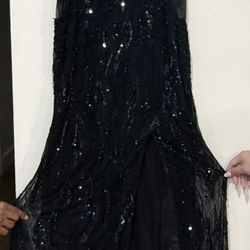 Primavera Couture Black Dress