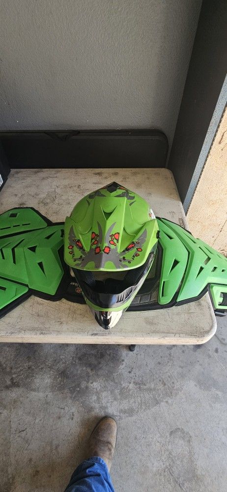 Mx Helmet And Chest Protector