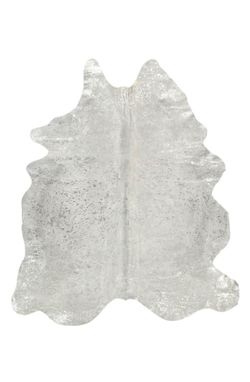 Mina Victory 'Metallic Splash' Genuine Cowhide Rug NEW