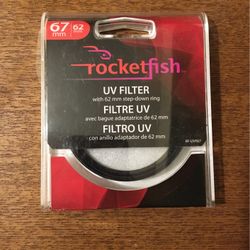 rocketfish UV Filter 67mm W/62 mm Step-down Ring