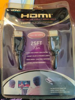 HDMI cable 25 FT 7.6m Full HD 1080 Brand VIBE