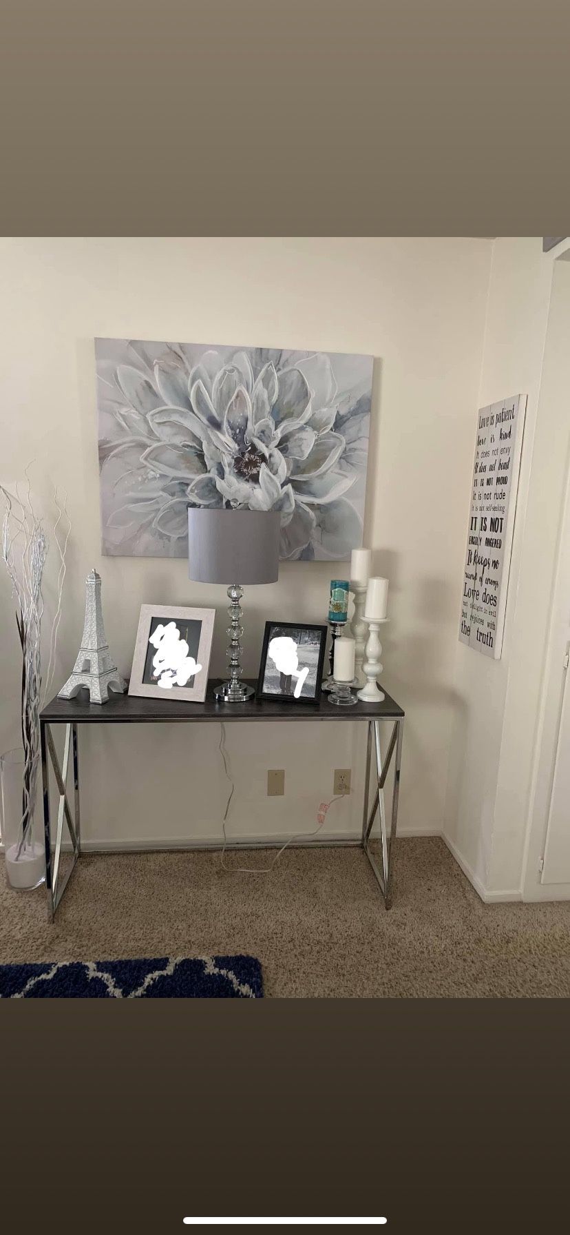 Grey Convenience Concept Belaire Console Table