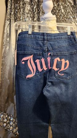 NWT Juicy Couture SIZE 4 Dark Wash Embroidered Jeans