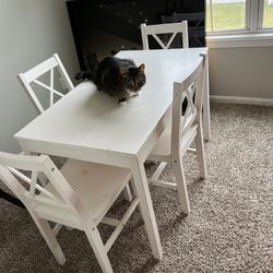 Small table for kitchen for Chairs and one table and white