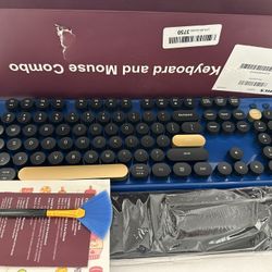 Wireless Keyboard And Mouse Combo Color Royal Blue-Black