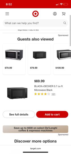 Black and decker microwave