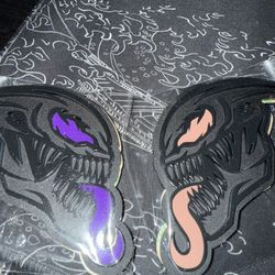 Venom Badges Two Purple and Two Salmon $60 For One Pare Or $110 For All . 