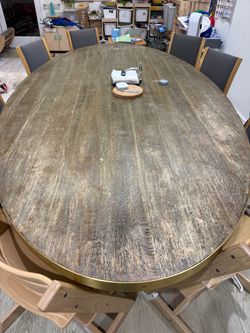 Solid Wood Extra-Large Dining Table:Beautiful Statement Piece