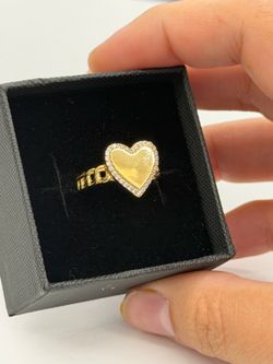 10KT Real Gold Heart Ring For Women