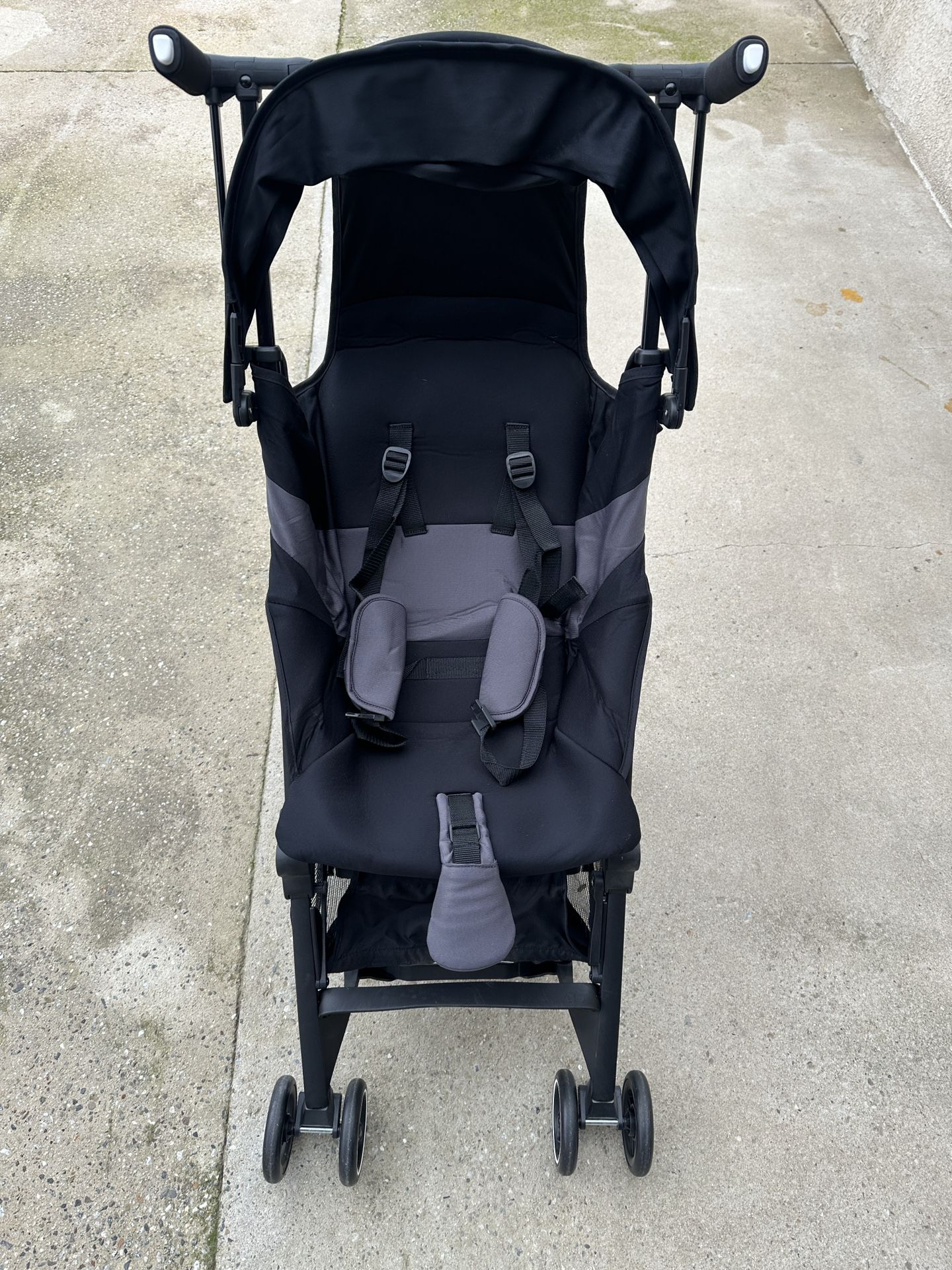 gb Pockit+ All-Terrain, Ultra Compact Lightweight Travel Stroller with Canopy and Reclining Seat in Velvet Black