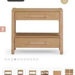 Tov Furniture Brandyss 26" Burl 2-Drawer Nightstand