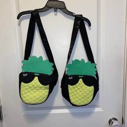 2 Victoria Secret PINK Pineapple Mini Cooler Tote Lunch Bag $8 must pick up