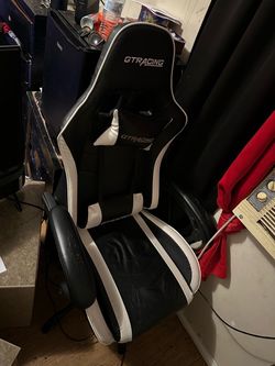 GTRacing Gaming Chair Black and White