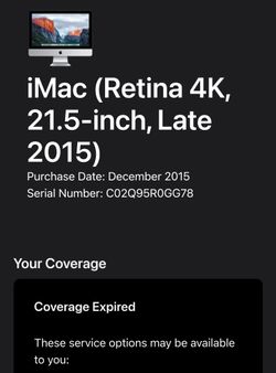 2015 Retina iMAC 4K i7 Good Condition