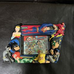 Vintage 1999 DC superhero picture frame