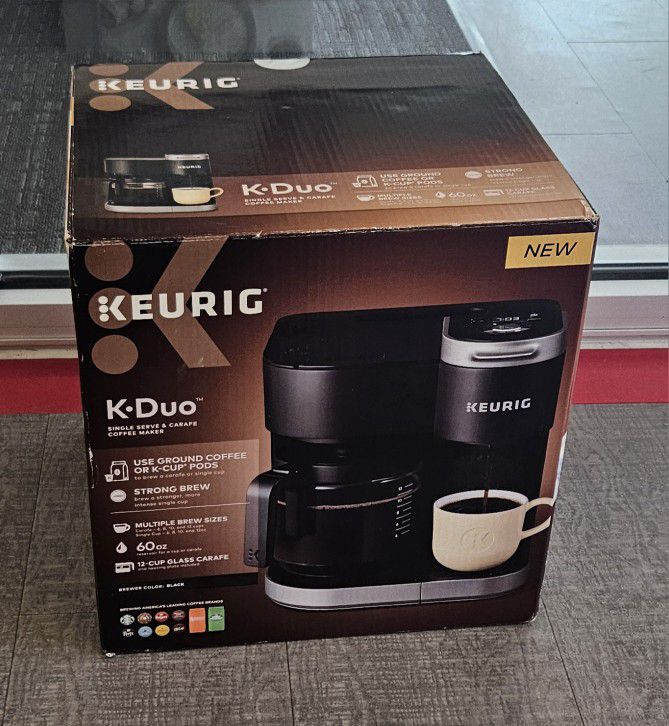 Keurig K-Duo Single Serve K-Cup Pod & Carafe Coffee Maker, Black
Brand New unopened box 
$90.00 firm on price 