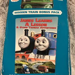 James Learns a Lesson & Other Thomas Adventures With Bonus Wooden Train Percy