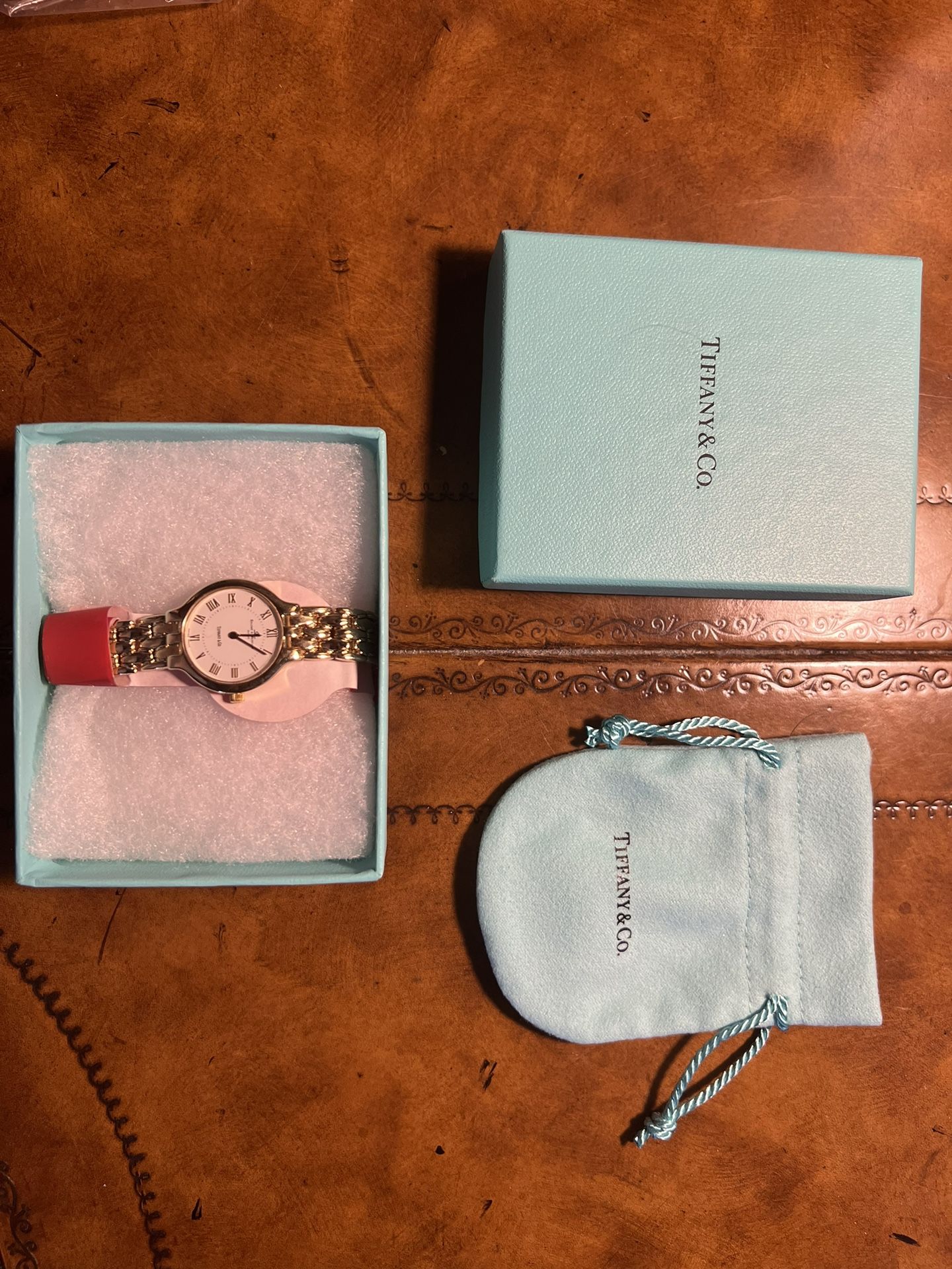 Gold Tiffany & Co. Watch, Baumé & Mercier Collaboration.