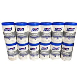 PURELL Professional Surface Disinfecting Wipes, Citrus Scent, 110 Count Canister, 7"x 8" Wipes (Pack of 6)