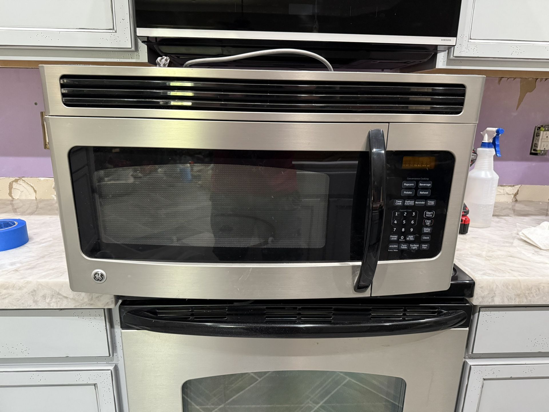 GE over the Oven Microwave