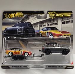 Hot Wheels Premium Team Transport New 89 Porsche 944 Turbo, 2008 Porsche Cayenne