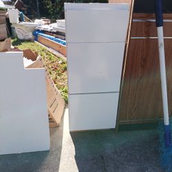 White Cabinet With Three Drawers