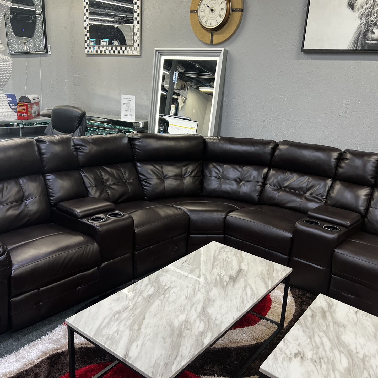 Power recliner sectional