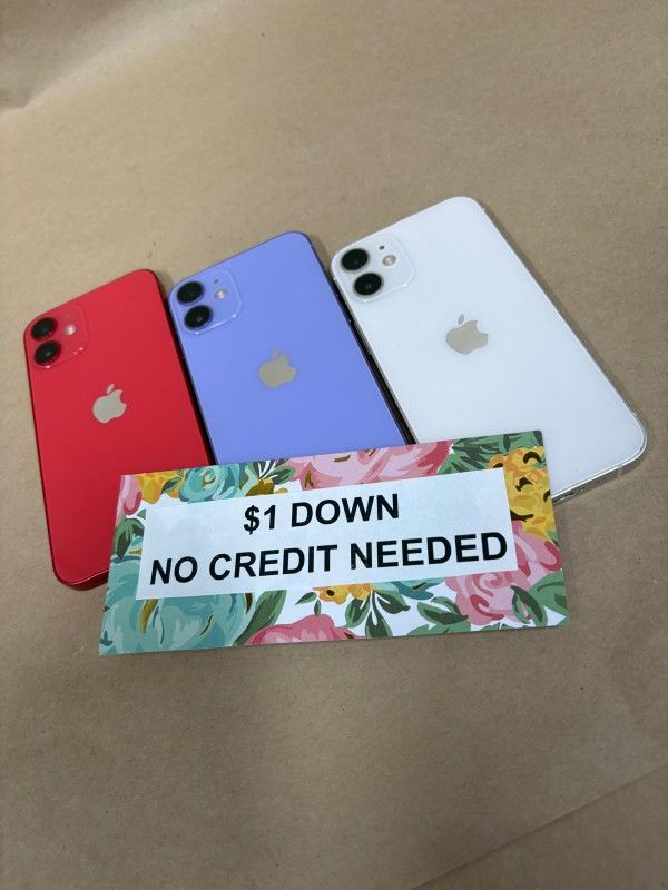 Apple IPhone 12 Mini 5G Unlocked - Only $1 Today Pay The Rest Later!