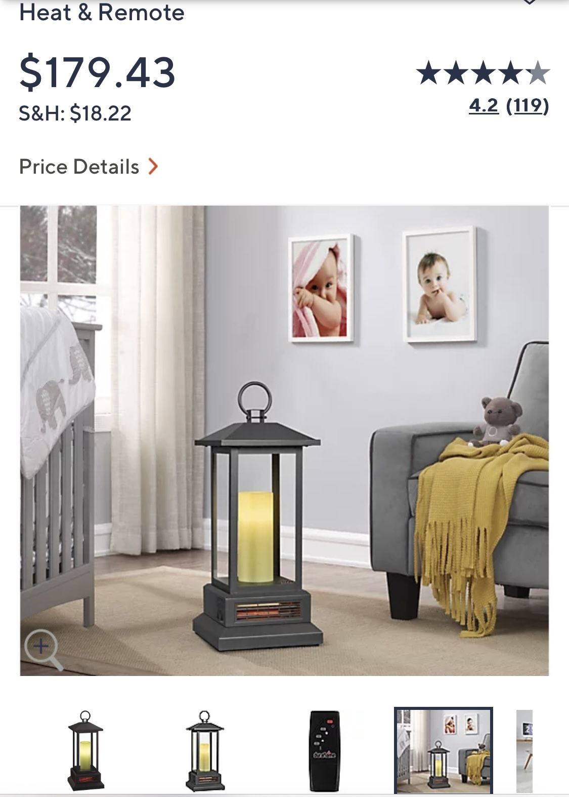Duraflame 28 Electric Lantern w/ Infrared Heat u0026 Remote for Sale in Los  Angeles, CA - OfferUp