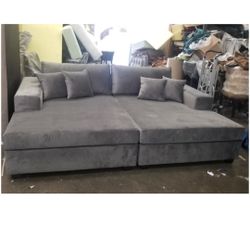 BRAND NEW 66x109 bedday SOFA  grey fabric. CUSTOM made available